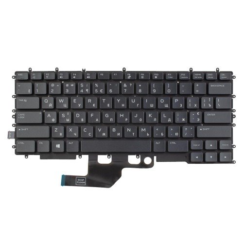 Клавіатура для ноутбука Dell G7 7500 2020, RU/UA, (Black, Colorful 20pin RGB Backlit)