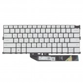 Клавиатура для Dell XPS 13 9300 9301 9310 P117G, RU/UA, (White, 6pin Backlit)