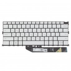 Клавиатура для Dell XPS 13 9300 9301 9310 P117G, RU/UA, (White, 6pin Backlit)