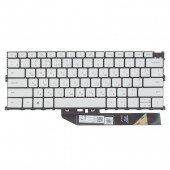 Клавиатура для Dell XPS 13 9300 9301 9310 P117G, RU/UA, (White, 6pin Backlit)