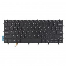 Клавиатура для Dell XPS 13 9305 9370 9380 7390, RU/UA, (Black, Backlit, Original)