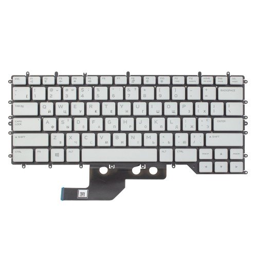 Клавіатура для ноутбука Dell Alienware M15 R2 R3 R4, RU/UA, (White, 20pin RGB Backlit)