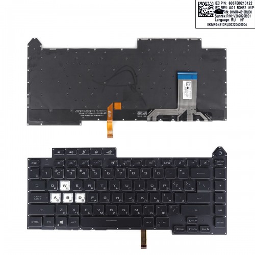 Клавиатура для ноутбука Asus G513 G533 G513IC G513IE G513IH G513QC G513QE series, RU, Black, 16pin RGB Backlit