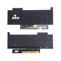 Клавіатура для Asus TUF Gaming FX507 FA507 FX517 FX707 FA707 series, RU, Black, White 8pin Backlit