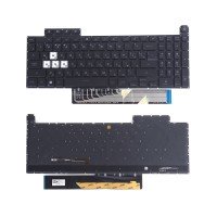 Клавіатура для Asus TUF Gaming FX507 FA507 FX517 FX707 FA707 series, RU, Black, White 8pin Backlit