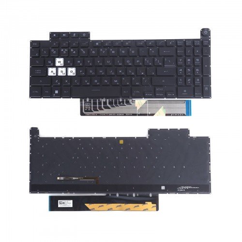 Клавіатура для ноутбука Asus TUF Gaming FX507 FA507 FX517 FX707 FA707 series, RU, Black, White 8pin Backlit