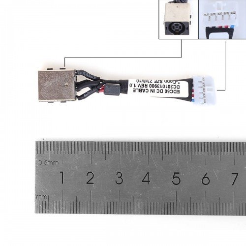 Разъем питания для ноутбука Dell Latitude 5500 5501 5502 5505 Precision 3540 3541 3542 (DC301013900, 0W3P6G, с проводом/кабелем)