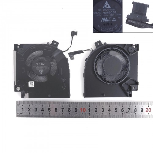 Вентилятор для ноутбука Dell Alienware X15 R1 R2 RTX3070, (5V CPU fan, 0V0G61, ND85C38-20J23, Original)