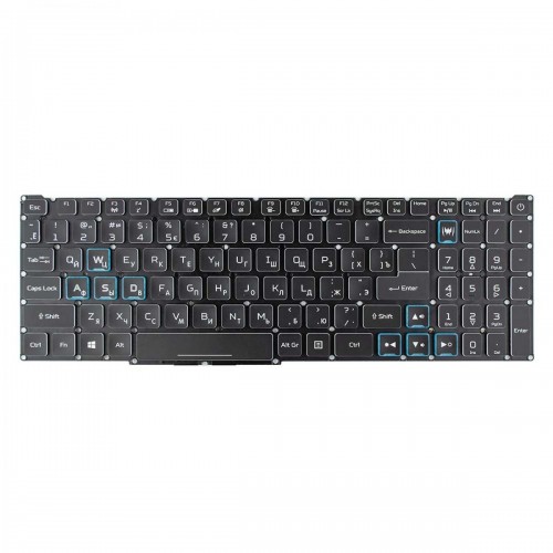Клавиатура для ноутбука Acer AN515-43 AN515-54 AN515-55 AN517-51 PH315-52 PH315-53, RU, (Black/White/Blue, RGB-backlit, Original)