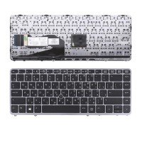 Клавіатура для HP EliteBook 740 745 750 755 840 850 G1 G2, RU, (Black/Gray, Pointstick, Аналог)