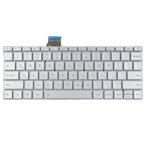 Клавиатура для ноутбука Xiaomi Air 12.5", RU/UA, (Silver, Backlit, 9Z.ND6BV.001, 6037B0127601, MK10000005661)