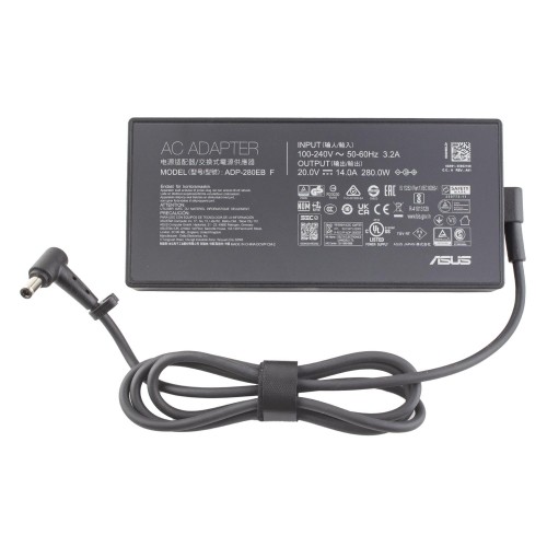 Блок живлення для ноутбука Asus 20V 14A 280W 6.0*3.7+pin, (ADP-280EB F, 0A001-00802100, Original)