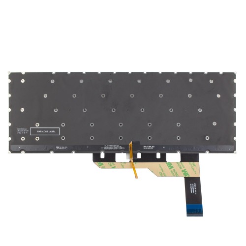 Клавіатура для ноутбука MSI A10M A11M A11S A11M MS-1551 MS-1552 MS-14C1, RU/UA, (Black, 6pin White Backlit, Original)