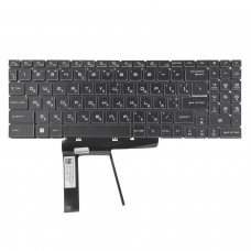 Клавиатура для MSI Katana GF66 GF76 11SC 11UE, MS-1581 MS-1582, RU/UA, (Black, 6pin White Backlit, Original)