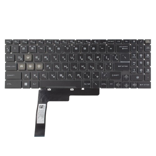 Клавиатура для ноутбука MSI Cyborg 15 A12V A12U Raider GE78, UA, (Black, 40pin RGB Backlit, Original)