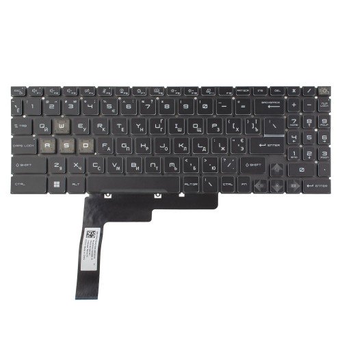 Клавіатура для ноутбука MSI Cyborg 15 A12V A12U Raider GE78, UA, (Black, 40pin RGB Backlit, Original)