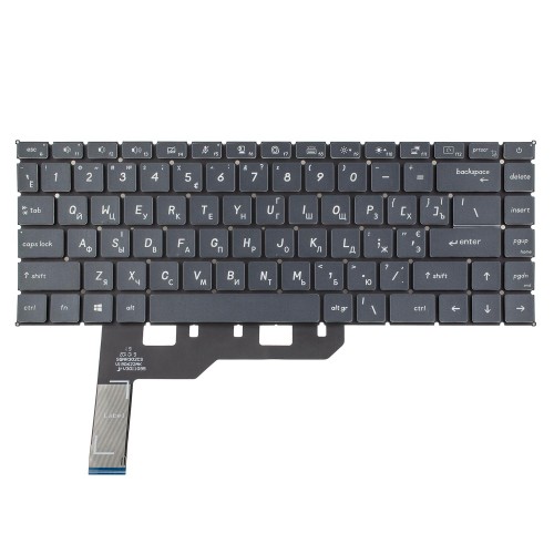 Клавиатура для ноутбука MSI Prestige 15 A10SC MS-16S3, RU/UA, Black, 6pin White Backlit, Original