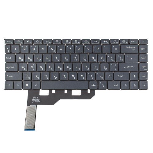 Клавіатура для ноутбука MSI Prestige 15 A10SC MS-16S3, RU/UA, Black, 6pin White Backlit, Original