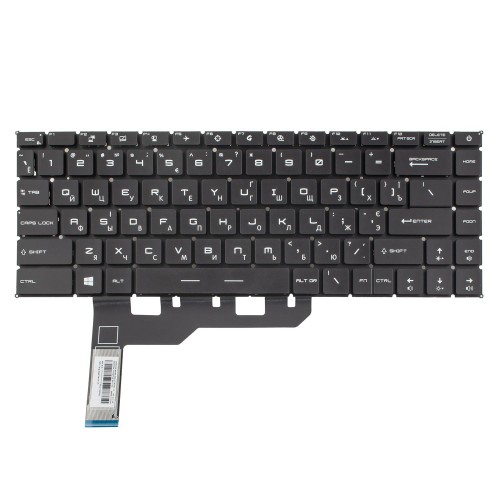 Клавиатура для ноутбука MSI GP66 GE66 GS66 10UH 11UH 11UG 11UE, RU/UA, (Black, 40pin RGB Backlit, Original)