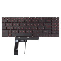 Клавіатура для MSI Pulse GL66 GL76, UA, (Black/Red, 6pin Red Backlit, Original)