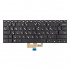 Клавиатура для Asus ZenBook 14 UX433FA UX433FAC UX433FN UX433FQ, RU/UA, (Black, 4pin Backlit, Original)