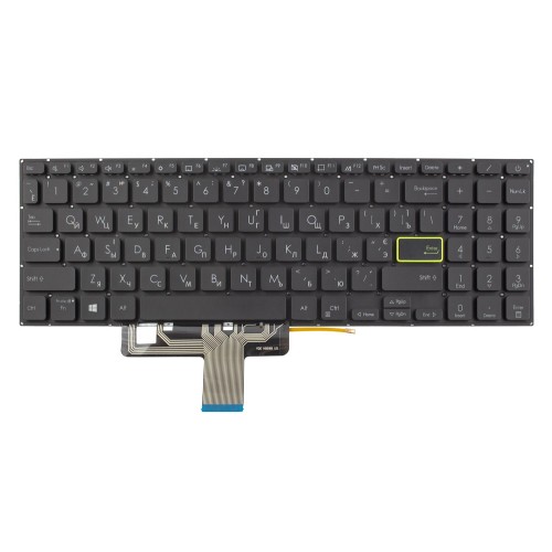 Клавиатура для ноутбука Asus S533F S533J S533E X521F X521J X521E series, RU/UA, Black, Backlit