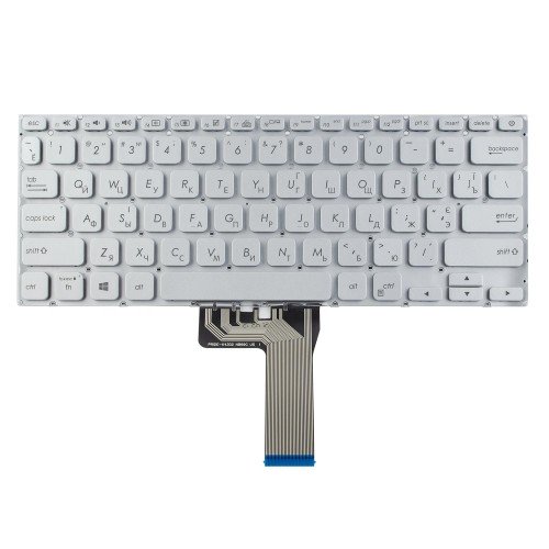 Клавіатура для ноутбука Asus A412 F412 S412 X412 series, RU/UA, Silver, Backlit