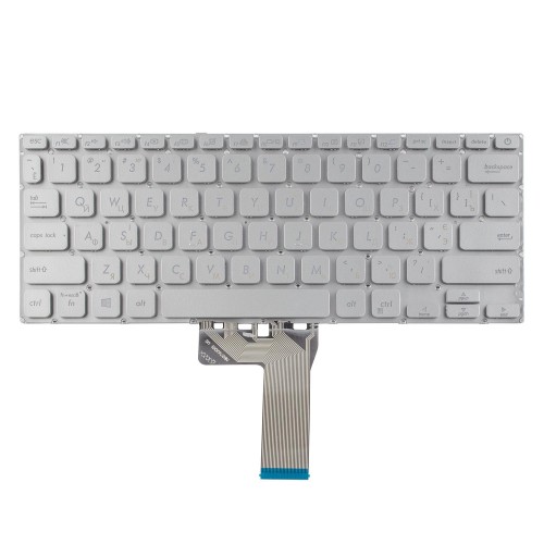 Клавиатура для ноутбука Asus A409 F409 R409 X409 S409 series, RU/UA, Silver, Backlit