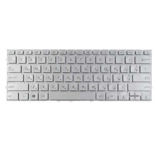 Клавіатура для ноутбука Asus ZenBook 14 UX431 UX431FL UX431FA UX431FN UX431DA, RU/UA, Silver, Backlit