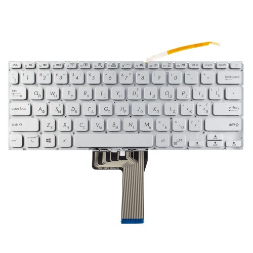 Клавиатура для ноутбука Asus A415 F415 R415 S415 X415 series, RU/UA, Silver, Backlit