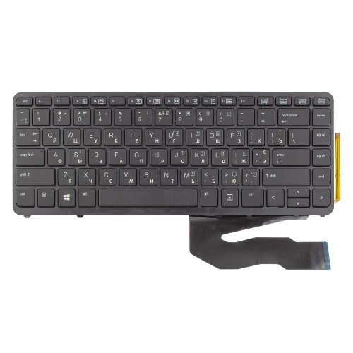Клавіатура для ноутбука HP EliteBook 740 745 750 755 840 850 G1 G2, RU/UA, (Black, Backlit, Аналог)