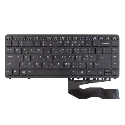 Клавиатура для ноутбука HP EliteBook 740 745 750 755 840 850 G1 G2, RU/UA, Black, Аналог