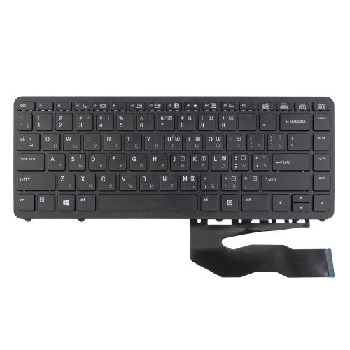 Клавиатура для ноутбука HP EliteBook 740 745 750 755 840 850 G1 G2, RU/UA, Black, Аналог