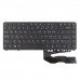Клавиатура для ноутбука HP EliteBook 740 745 750 755 840 850 G1 G2, RU/UA, Black, Аналог