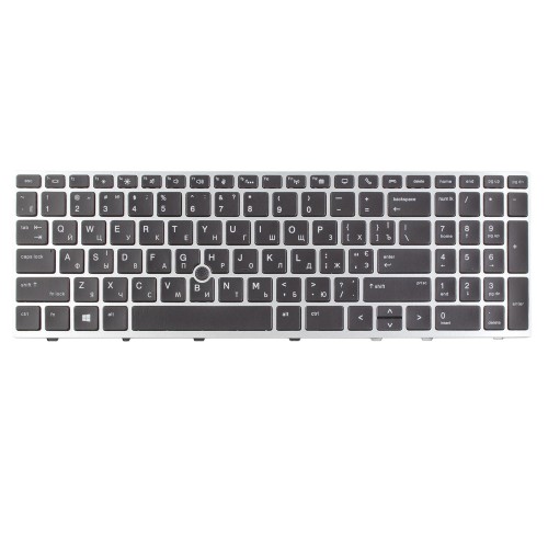 Клавиатура для ноутбука HP Elitebook 850 G5 G6 755 G5, ZBook 15u G5 G6, RU/UA, Black/Silver, Backlit, Trackpoint, Аналог