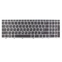 Клавіатура для HP Elitebook 850 G5 G6 755 G5, ZBook 15u G5 G6, RU/UA, Black/Silver, Backlit, Trackpoint, Аналог