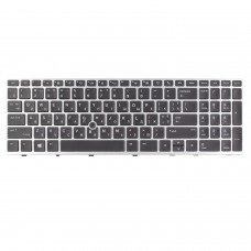 Клавіатура для HP Elitebook 850 G5 G6 755 G5, ZBook 15u G5 G6, RU/UA, Black/Silver, Backlit, Trackpoint, Аналог