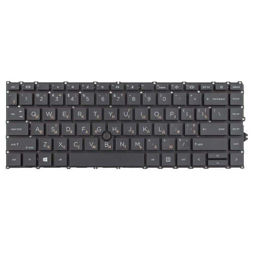 Клавіатура для ноутбука HP EliteBook 745 840 845 G7 G8, RU/UA, Black, Trackpoint
