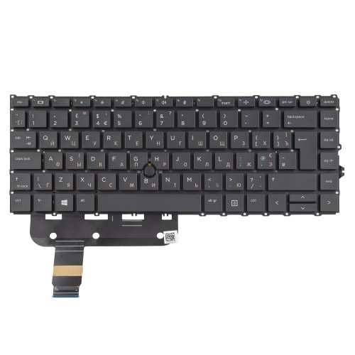 Клавіатура для ноутбука HP EliteBook 745 840 845 G7 G8, UK/UA, Black, Trackpoint