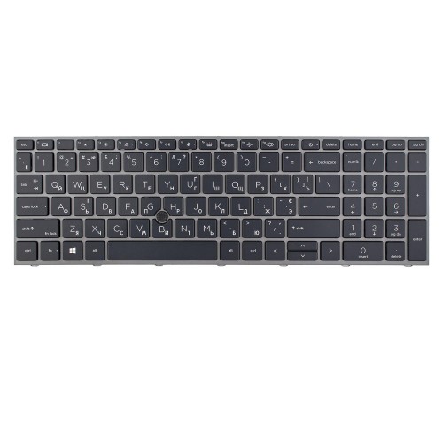 Клавиатура для ноутбука HP Zbook Fury 17 G7 G8, RU/UA, (Black/Gray, Backlit, Trackpoint, Original)