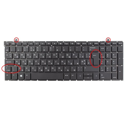 Клавиатура для ноутбука HP EliteBook 860 865 G9 G10, Zbook Firefly 16 G9 G10, UK/RU/UA, Black, Backlit, Original