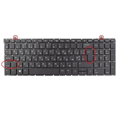 Клавиатура для ноутбука HP EliteBook 860 865 G9 G10, Zbook Firefly 16 G9 G10, UK/RU/UA, Black, Backlit, Original