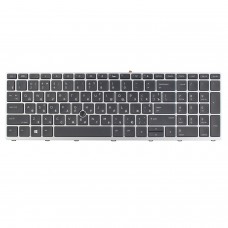 Клавиатура для HP ProBook 650 655 G4 G5, RU/UA, (Black/Silver, Backlit, Trackpoint)