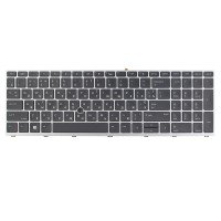 Клавіатура для HP ProBook 650 655 G4 G5, RU/UA, (Black/Silver, Backlit, Trackpoint)
