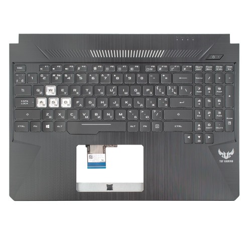 Верхняя крышка для ноутбука Asus TUF Gaming FX505DV FX505DU FX505GU, RU/UA, (топкейс+клавиатура, 8pin RGB Backlit, 90NR02N1-R31UA0, Original)