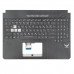 Верхня кришка для ноутбука Asus TUF Gaming FX505DV FX505DU FX505GU, RU/UA, (топкейс+клавіатура, 8pin RGB Backlit, 90NR02N1-R31UA0, Original)