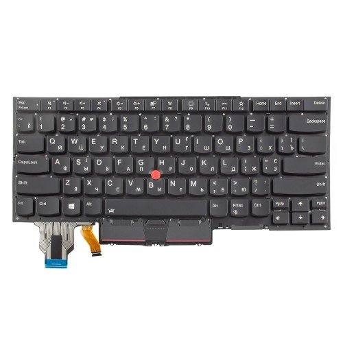 Клавіатура для ноутбука Lenovo Thinkpad X1 Carbon 7th/ 8th Gen, RU/UA, Trackpoint, Backlit