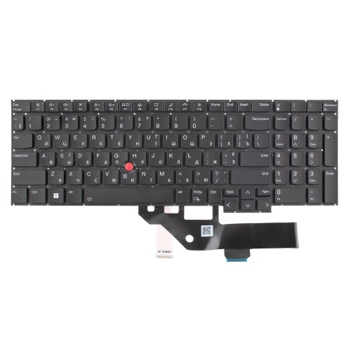 Клавіатура для ноутбука Lenovo Thinkpad E16 Gen1, RU/UA, Trackpoint, Backlit