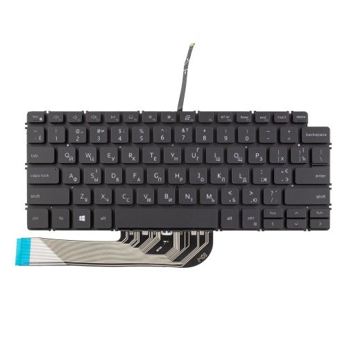 Клавіатура для ноутбука Dell Inspiron/Vostro 14 5401 5402 3400 3401 5490 5390 5391 7490, RU/UA, Black, Backlit, Аналог