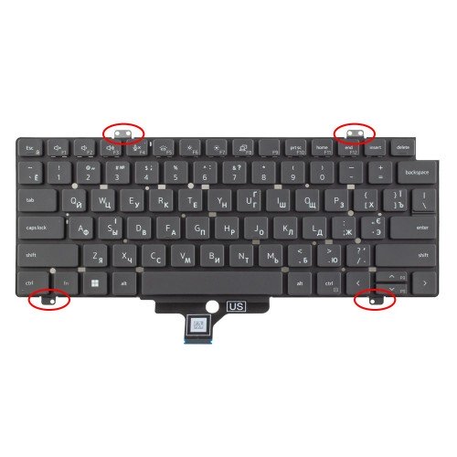 Клавіатура для ноутбука Dell Latitude 5420 5421 5430 5431 7420 7430 7520 7530 P137G, RU/UA, Backlit, Original